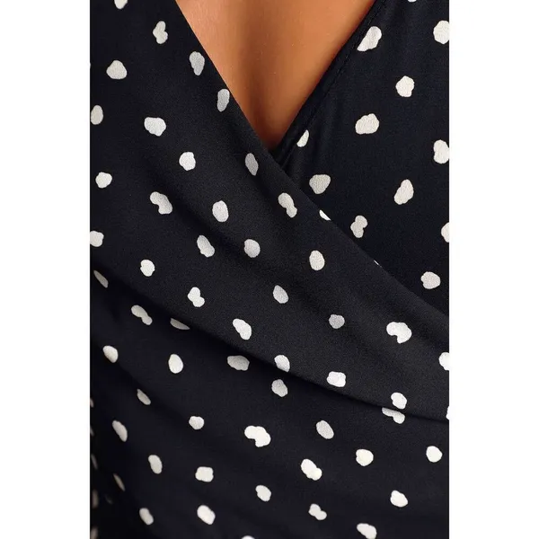 ✨Lulu’s Aislinn Black Polka Dot Sleeveless Sz Medium Jumpsuit✨ - Image 5