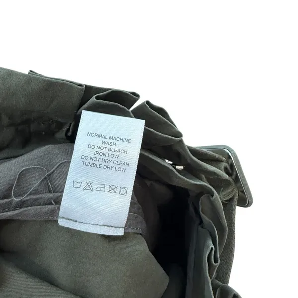L'Academie The Virgil Pant Olive Green Paperbag Belted Utility Pants Size XS - Image 11