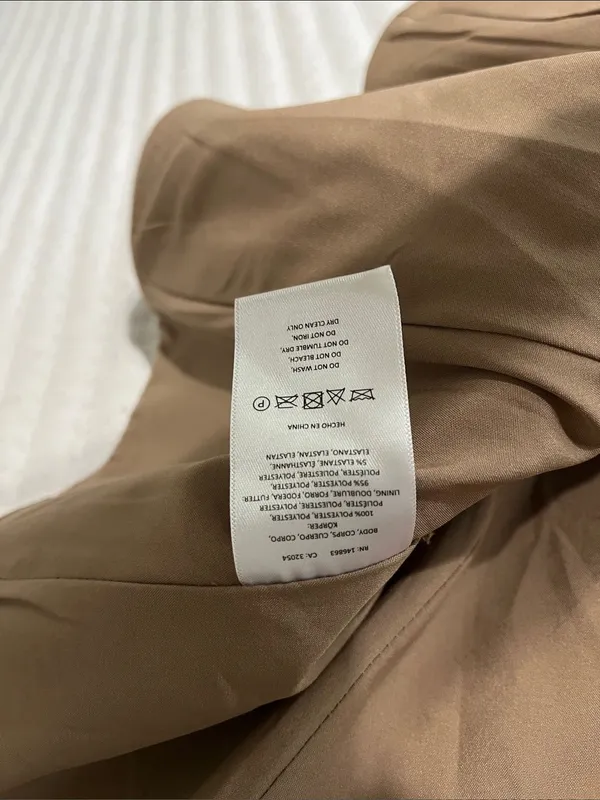 Strapless Brown Flared Tube Top Size XXS - Image 4