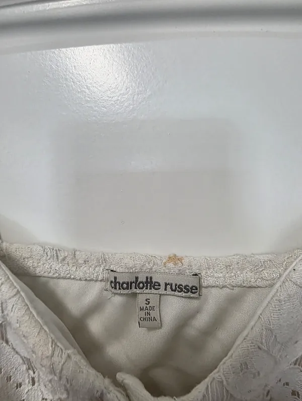 Charlotte Russe Womens White Sundress Size Small Wedding Guest Beach Sorority College Tropical - Image 5