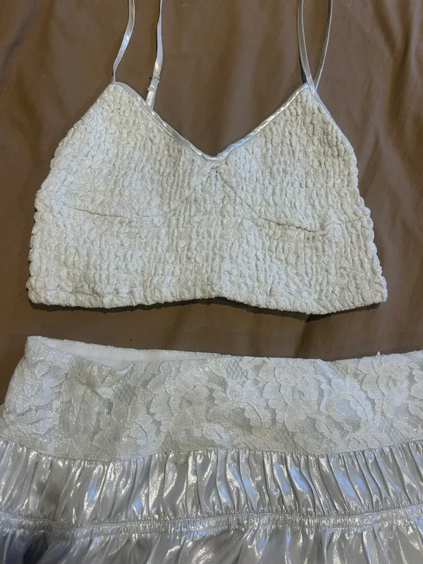 Free People Aster Set Silver Maxi Skirt & Bralette NWOT - Image 6