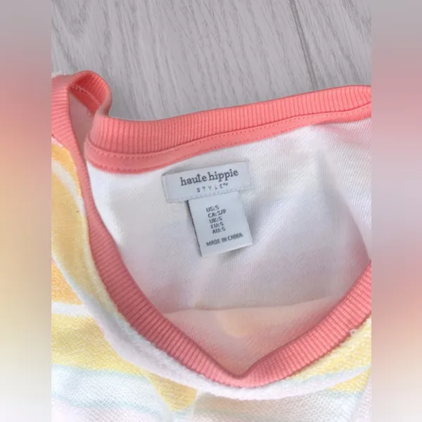 HAUTE HIPPIE Women’s Striped French Terry Long Sleeve Sweatshirt - Image 4
