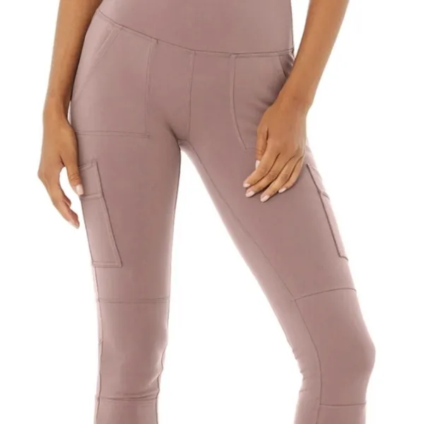 ALO Yoga High Waisted Dusty Rose Pocket Leggings - Image 2