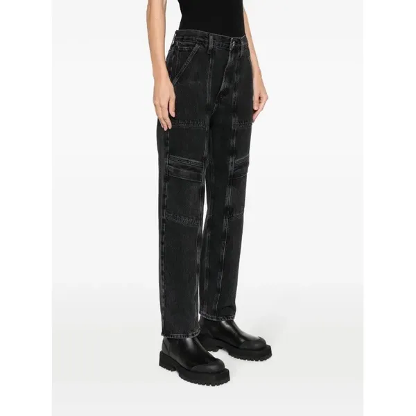 AGOLDE Cooper Cargo Straight Jean Faded Black Size‎ 25 Edgy Modern Classic - Image 2