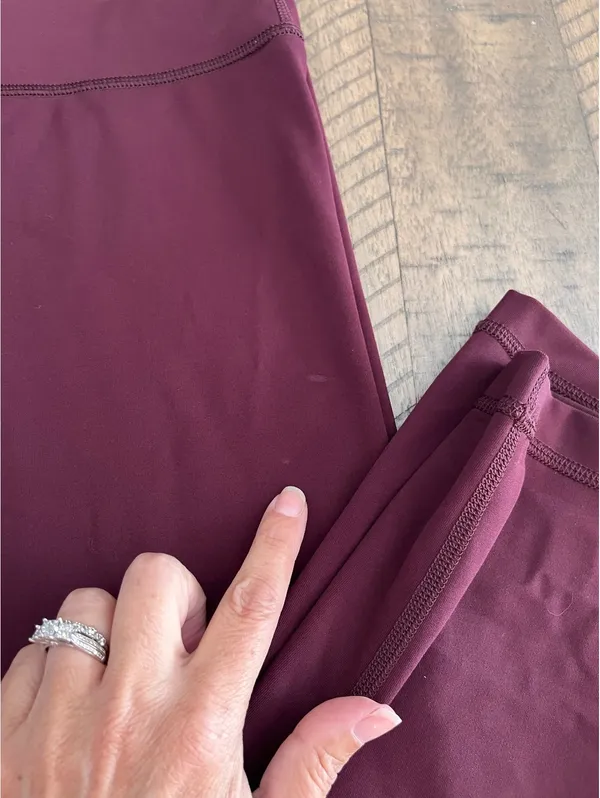 Lululemon OG Wunder Under Cropped Leggings Burgundy Berry Red Size 6 - Image 8