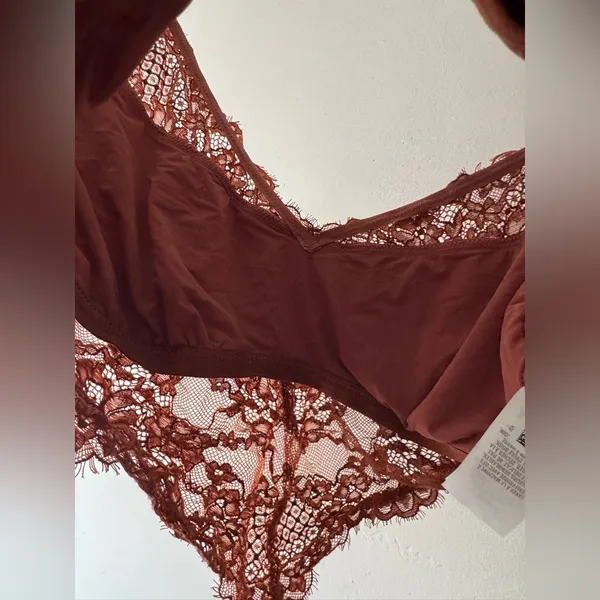 Aerie Brown Show Off Lace‎ Corset Bra Top - Image 8