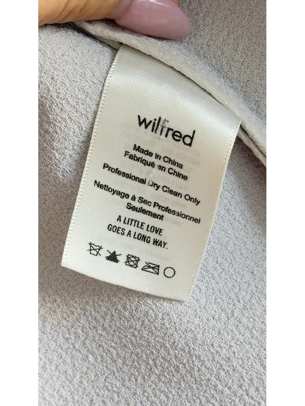 Wilfred Aritzia Chevalier Blazer Open Front Shawl Collar Taupe Size 2 - Image 4