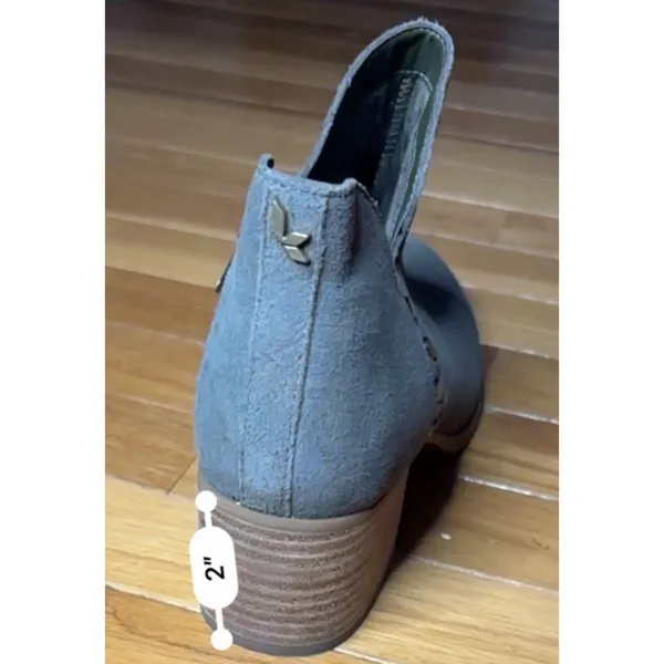 Koolaburra by UGG Sofia Suede Side Zip Ankle Booties 1096440 Womens Size 8.5 Gray - Image 8