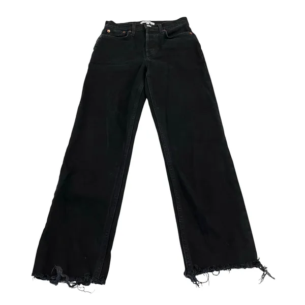 RE/DONE High Rise Stove Pipe Jeans in Jet Black Size 26 - Image 2