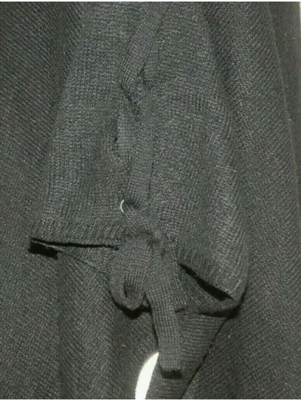 Madden NYC Black Poncho Style Sweater Oversized One Size Lagenlook Grunge Casual - Image 6