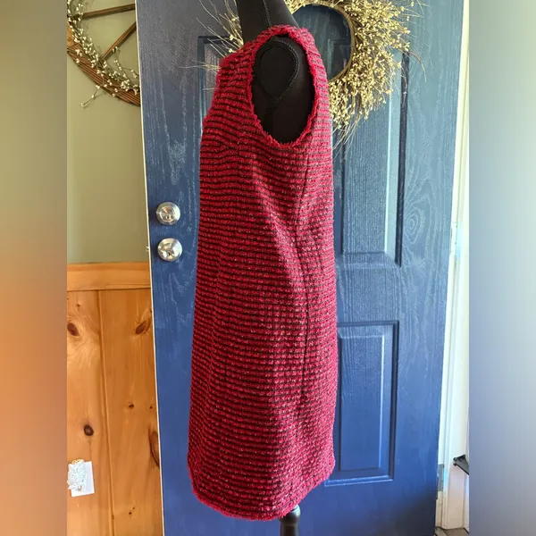 Ann Taylor Textured Red Midi Dress - Image 3