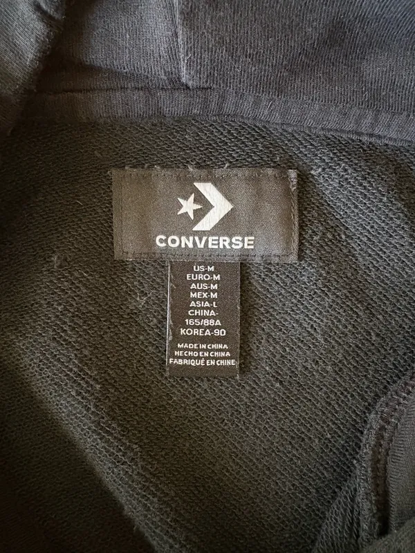 Women's Small Converse Cropped Hoodie - Image 4
