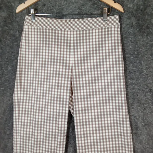 J. McLaughlin Cabana Gingham Side Zipper Closure Stretchy Womens Pants Sz 6 - Image 4