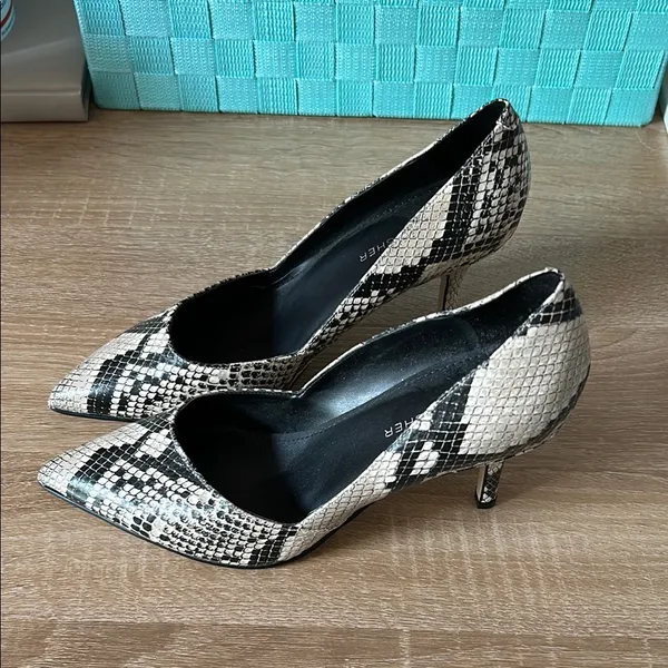 Marc Fisher Black and White Heels with Sleek Design - Image 2
