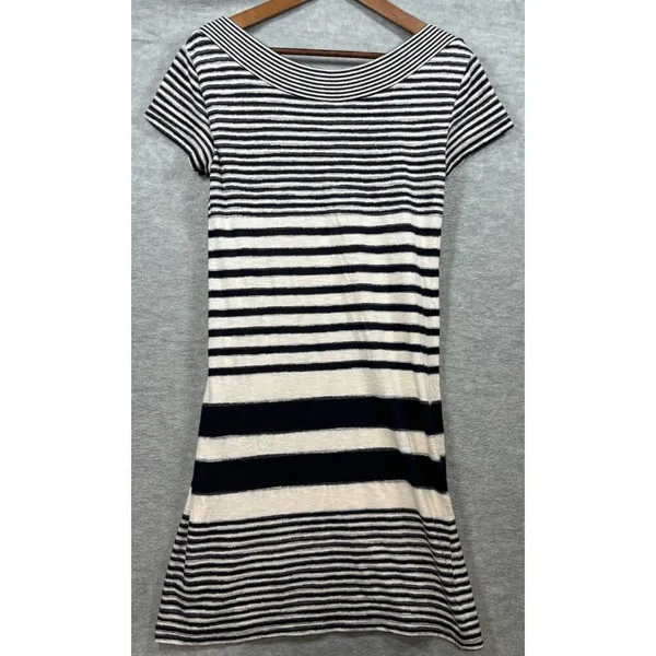 Maeve‎ Anthropologie XS Striped Dress Black & White - Image 5
