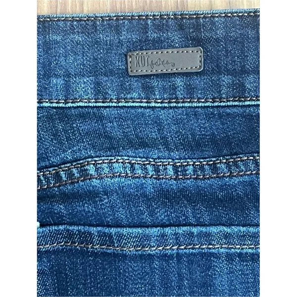 KUT from the Kloth Natalie High Rise Bootcut Jeans Blue Dark Wash Short Size 4 - Image 4