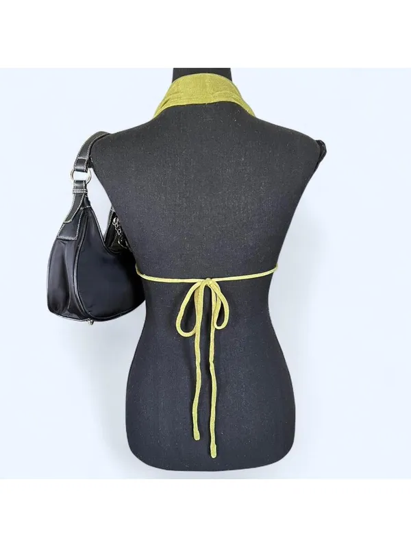 princess polly y2k fairycore grunge olive green halter top size xs 💚 - Image 4