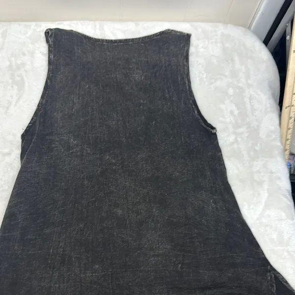 Black Asymmetrical Embellished Sleeveless Tank Top - Image 6