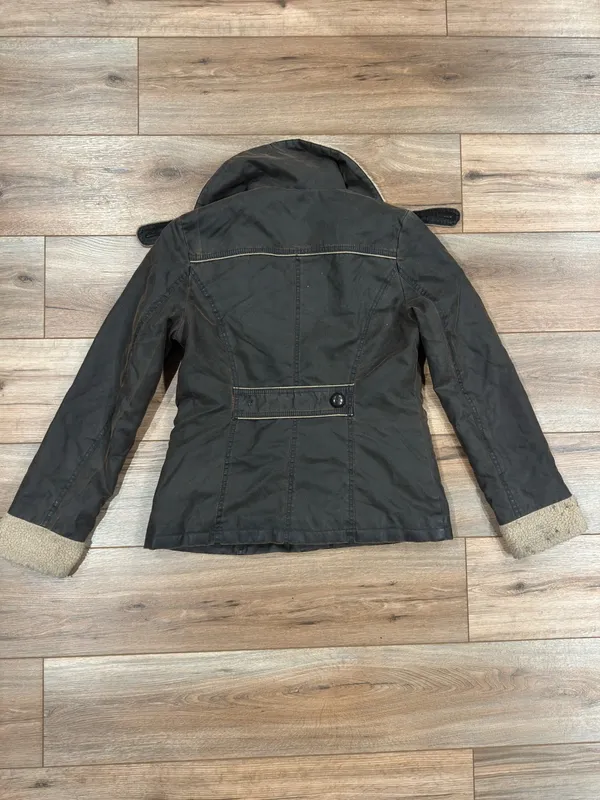 COLLECTION B Vintage 90s Y2k Indie Brown Sherpa Faux Leather Jacket | Sz Medium - Image 4