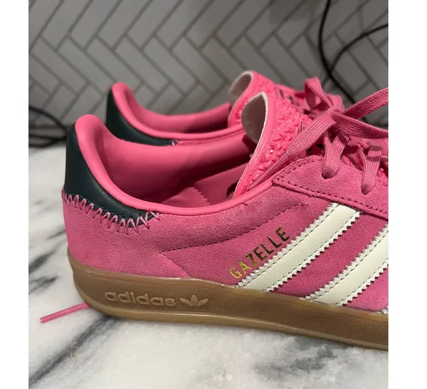 Adidas Gazelle Indoor Women’s 6 Pink White Gum Sole Sneakers IG0670 Retro Casual - Image 5