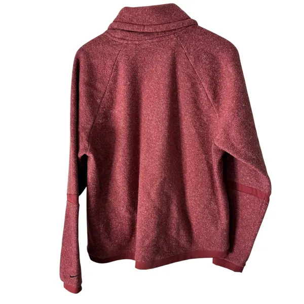 Nike Therma-FIT Pullover Hoodie‎ Women's Large Red Heathered Drawstring - Image 9
