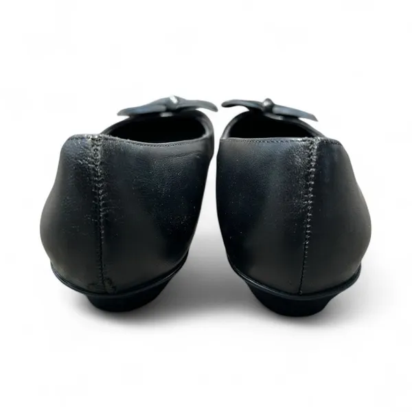 Munro Women’s Size 10 Black Leather Bow Ballet Flats Low Heel Comfort Shoes - Image 4