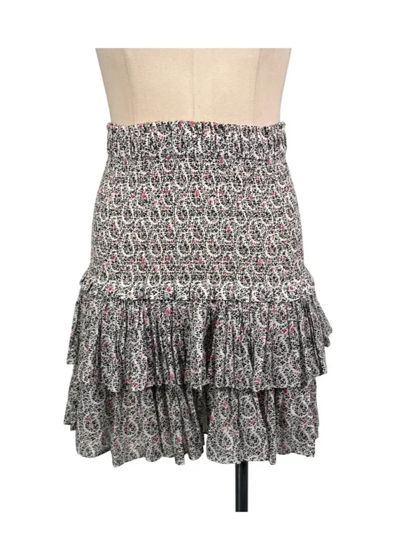 Isabel Marant Etoile Naomi Smocked Mini Skirt Size 36 US 4 - Image 2