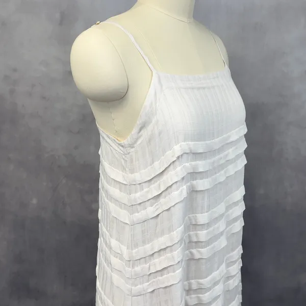 Saltwater Luxe Tiered Mini Dress‎ Women Medium Ruffle Boho Coastal Clean Girl - Image 2