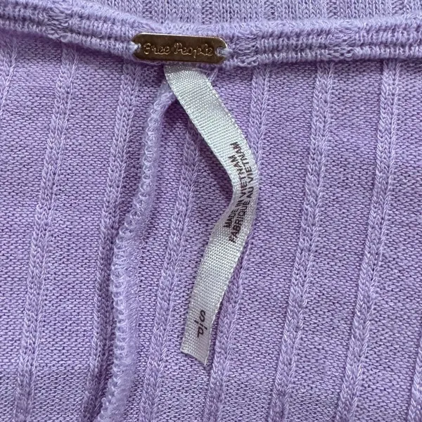 Free People Kelsey Lilac Purple Cropped Pullover Short Sleeve Top Women’s Small - Image 2