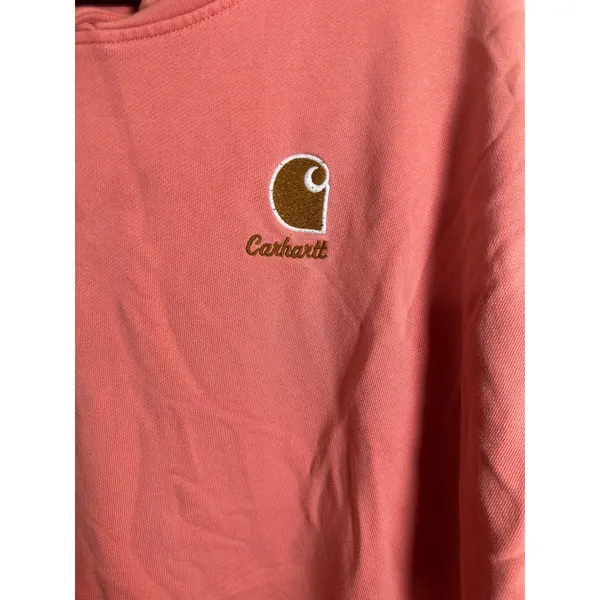 Carhartt Womens French Terry Midweight‎ Hoodie Aged Coral Loose Fit XL Pink - Image 3