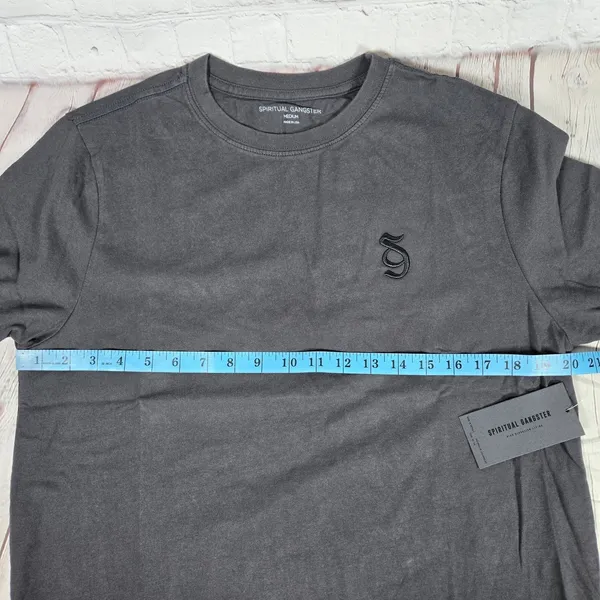 Spiritual Gangster Monogram‎ Short Sleeve T-Shirt Vintage Black M NWT - Image 9