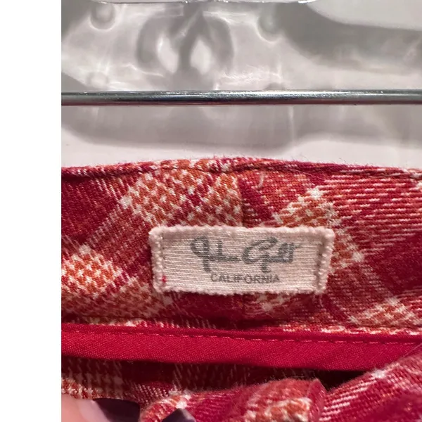 Brandy Melville John Galt Red Plaid Trouser Pants‎ 26 Waist - Image 3