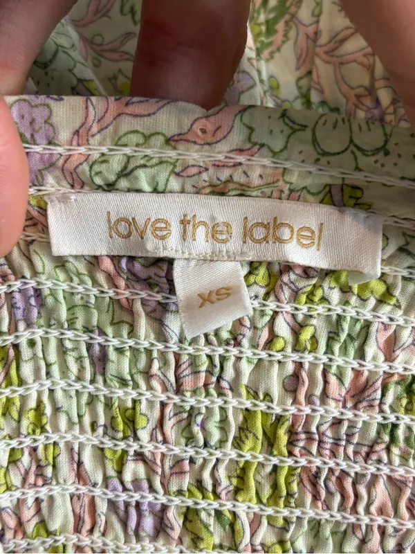 LOVE THE LABEL anthropologie Josepha floral boho white dress smocked size xs - Image 4