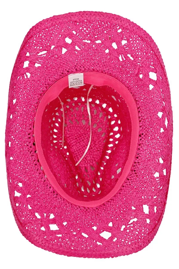 Hot Pink Beaded Cowboy Hat - Image 2