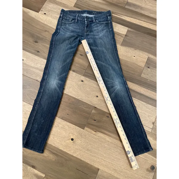 7 For All Mankind The Kate Straight‑Leg Jeans Size Dark Wash Made in USA - Image 7