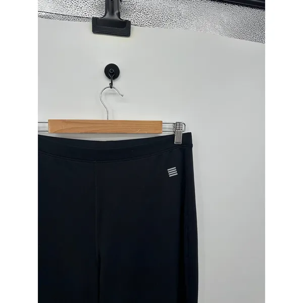 Lands End Womens‎ Black Fleece Leggings Size M Pull On Stretch Lightly Lined - Image 3