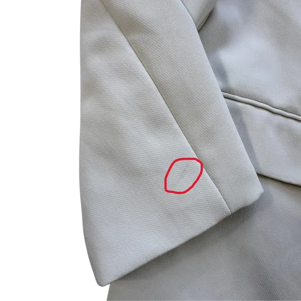 Zara Women White Double Breasted Blazer Womens Large Professional Workwear Chic - Image 5