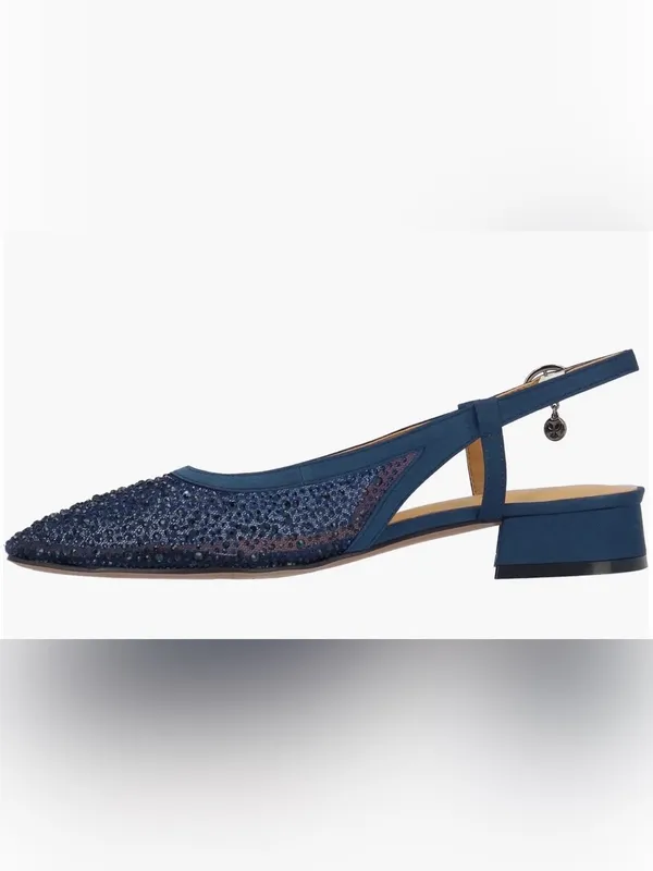 NWOB J. Renee Women’s Navy Slingback Low Heel Pumps Size 8.5 - Image 2