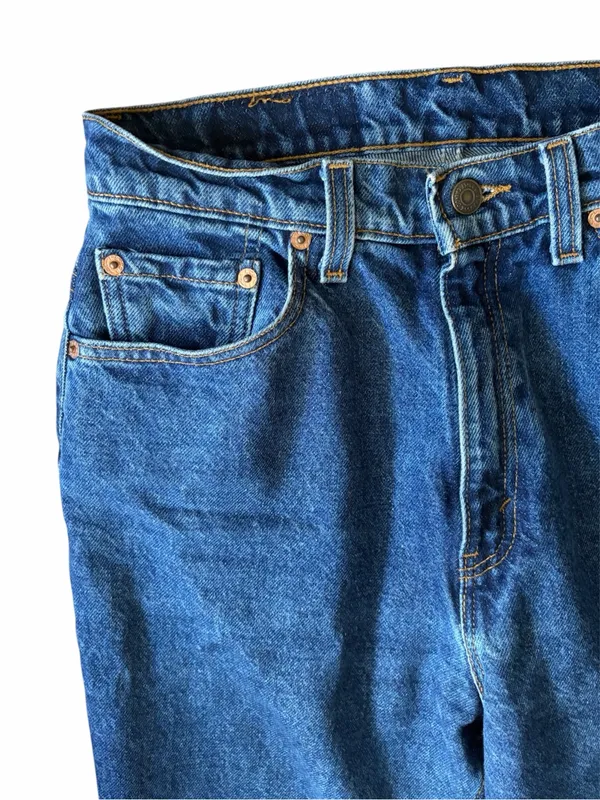 Vtg 90s Levi’s jeans blue denim high waist tapered leg - Image 2