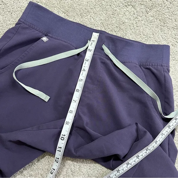 Figs Women’s Zamora Jogger Scrub Pants Pull On Mid Rise in Dark Purple Size S - Image 13