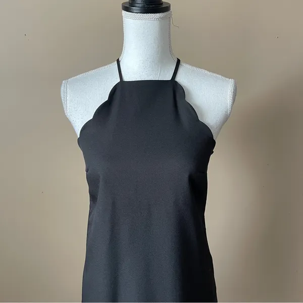 LULU'S | Black Scalloped Endlessly Endearing Mini Dress Sz XS - Image 4