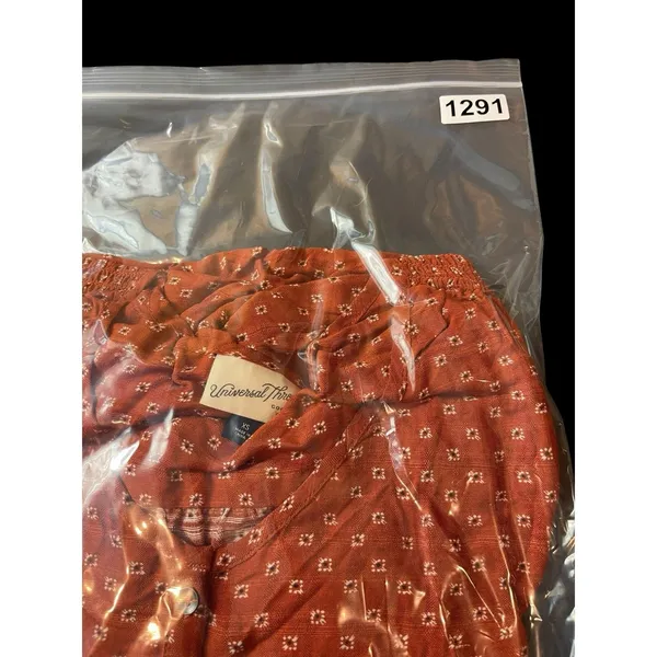 Universal Threads Orange Patterned Long Sleeve  Pullover Lightweight Top XS - Image 13