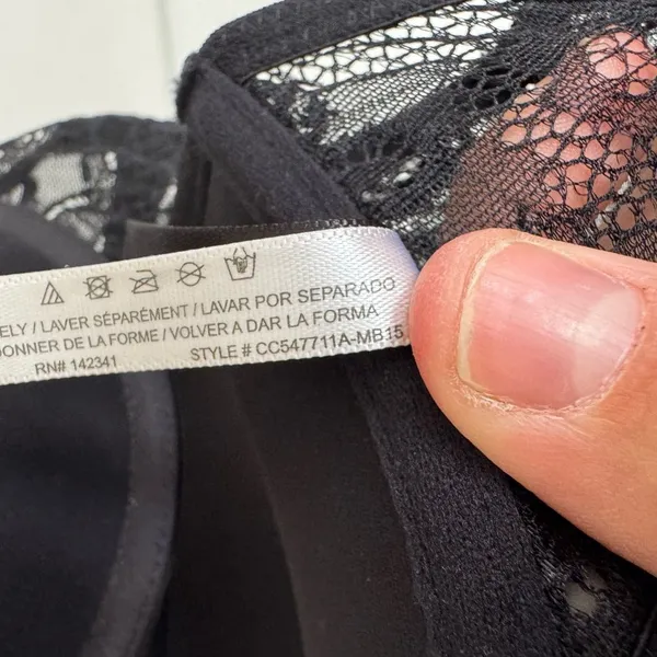 Adore Me black‎ lace Racerback bra size 34D - Image 4