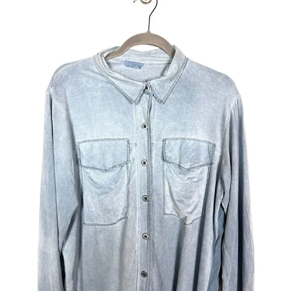 Scandal‎ button up top Blue Size M - Image 2