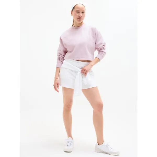 Athleta XL Easy Fleece Doman Crop Sweatshirt Lilac Sky X-Large Regular - Image 2