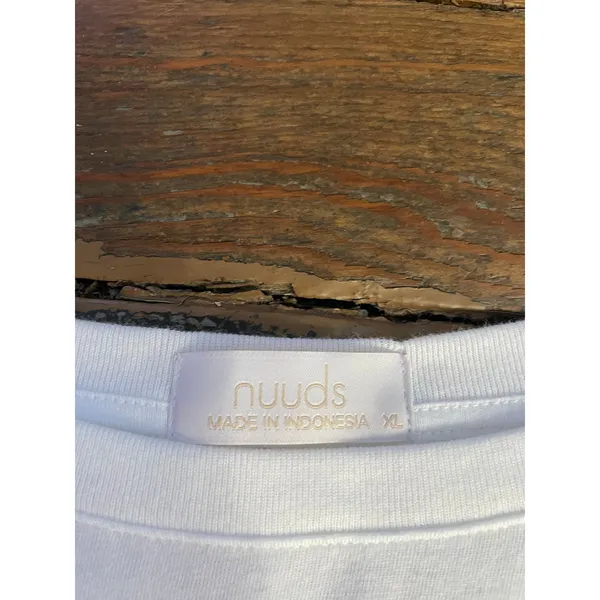 nuuds White Oversized Boxy Cotton Tee XL Minimalist Modern Basic - Image 7