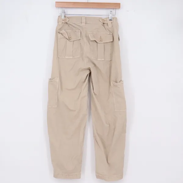 American Eagle Cargo Pants Womens 00 Stretch Regular Tan Utility Excellent - Image 4