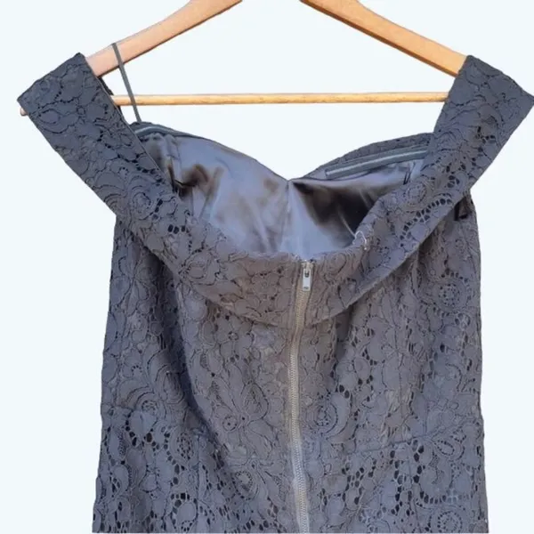 Bardot Medium Bella Black Lace Off Shoulder Mini Cocktail Dress NWT - Image 9