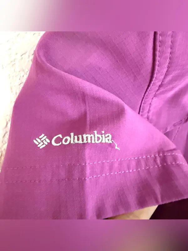 Columbia Women’s Shirt Purple Button Up Omni Shield Short Sleeve Size Small - Image 8