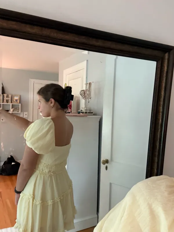 Boutique yellow ruffle dress - Image 2
